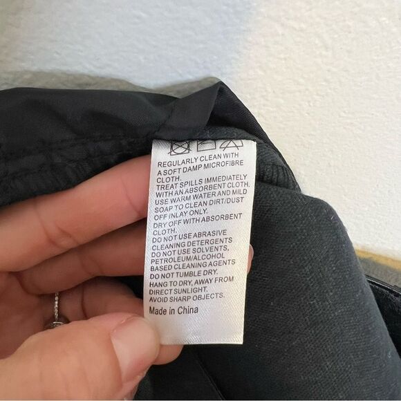 LIONESS Thank You Next Black Faux Leather Mini Skirt - Size Medium - Picture 9 of 9